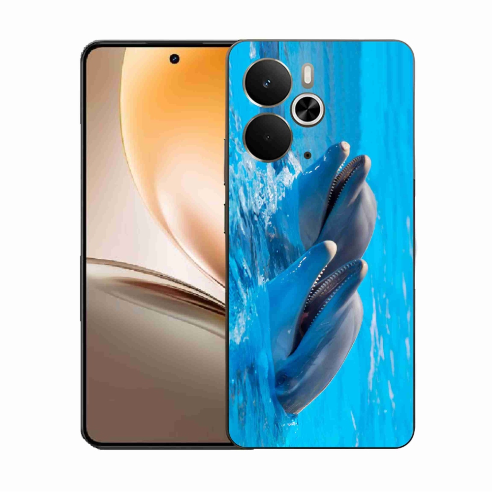 Gélový kryt mmCase na Realme 14 5G - delfíny