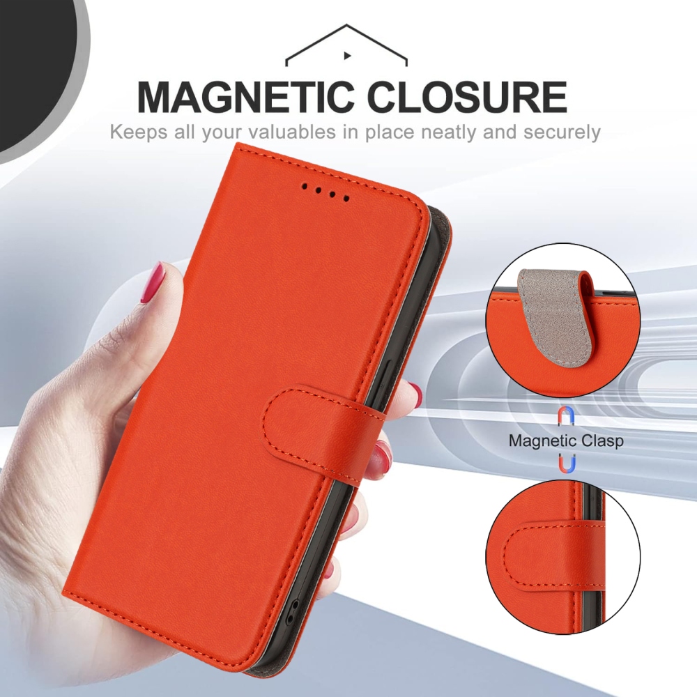 Snap knižkové puzdro na Samsung Galaxy A07 4G - oranžové