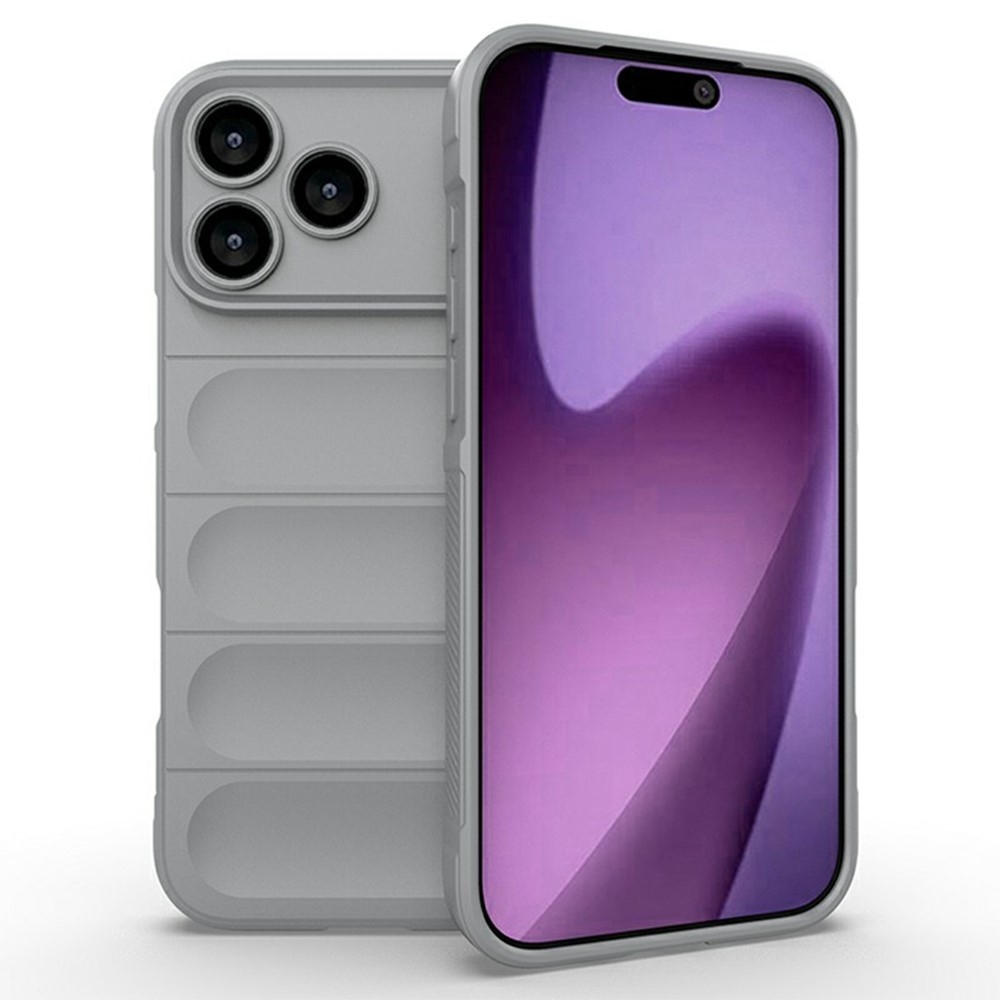 Rugg odolný gélový obal na iPhone 17 Pro - svetlosivý