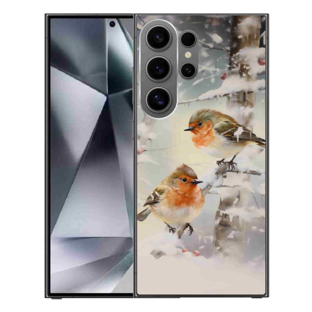 Gélový kryt mmCase na Samsung Galaxy S24 Ultra - vtáčiky v zime