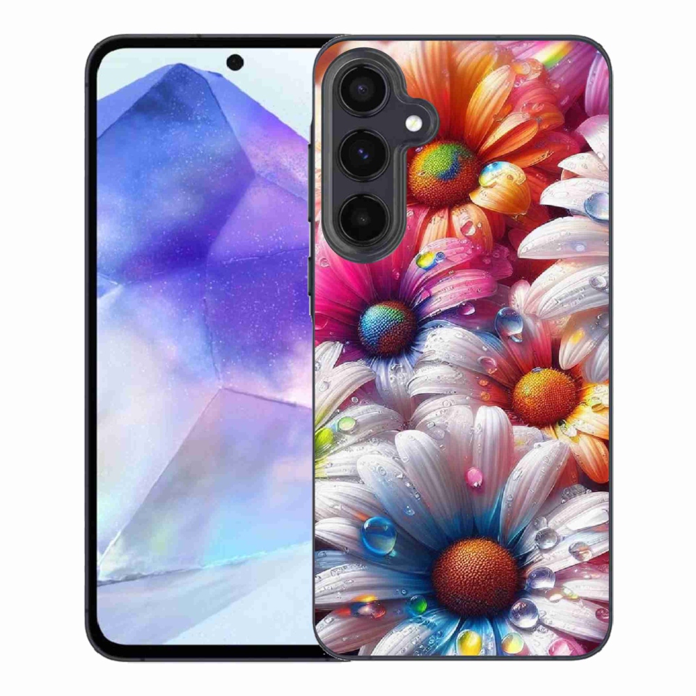 Gélový kryt mmCase na Samsung Galaxy A55 5G - farebné margaréty