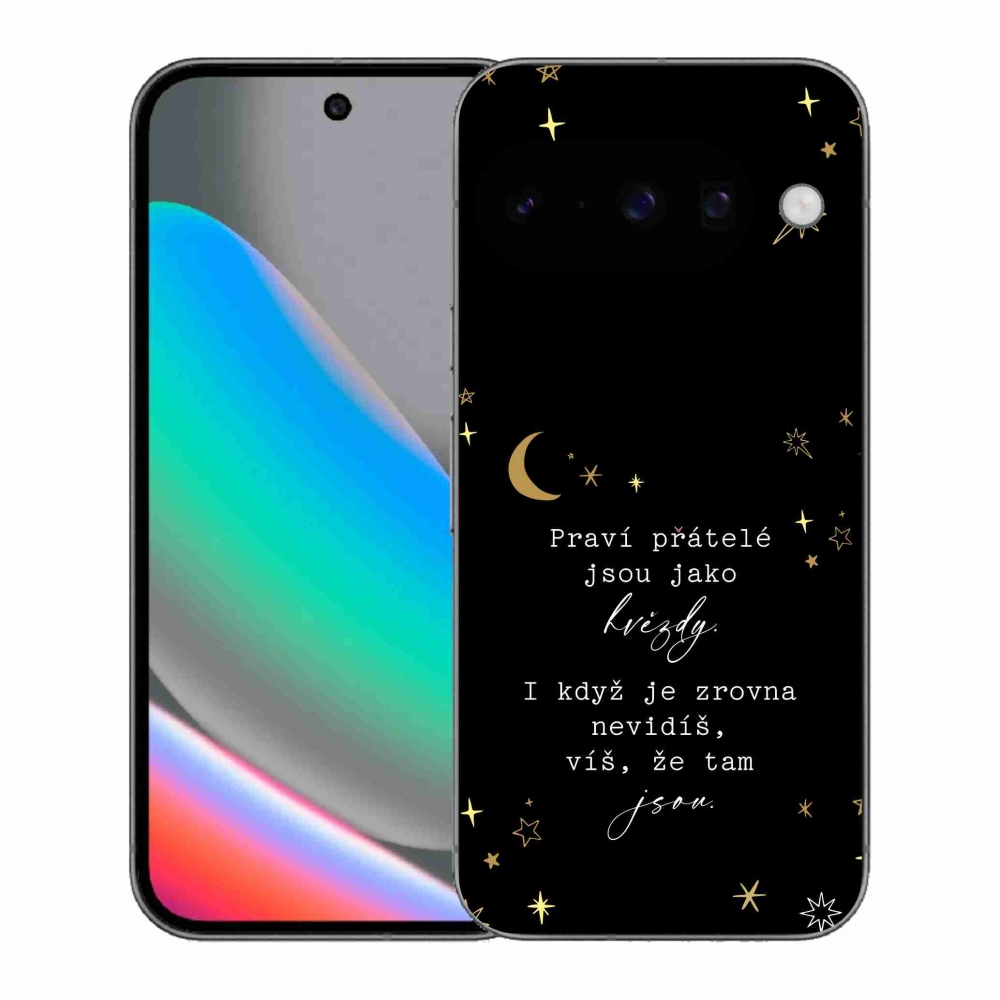 Gélový kryt mmCase na Google Pixel 10 - citát 6 čierne pozadie