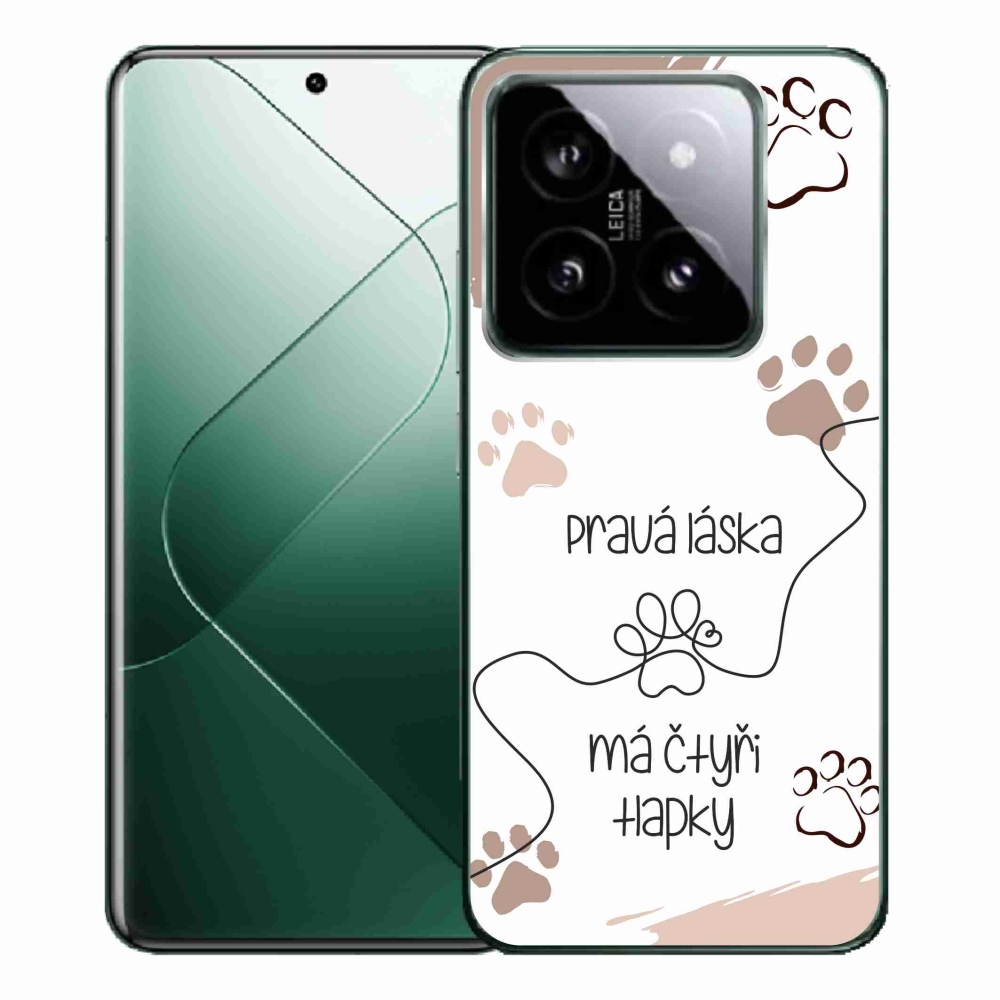 Gélový kryt mmCase na Xiaomi 14 Pro - psí motív 1 biele pozadie
