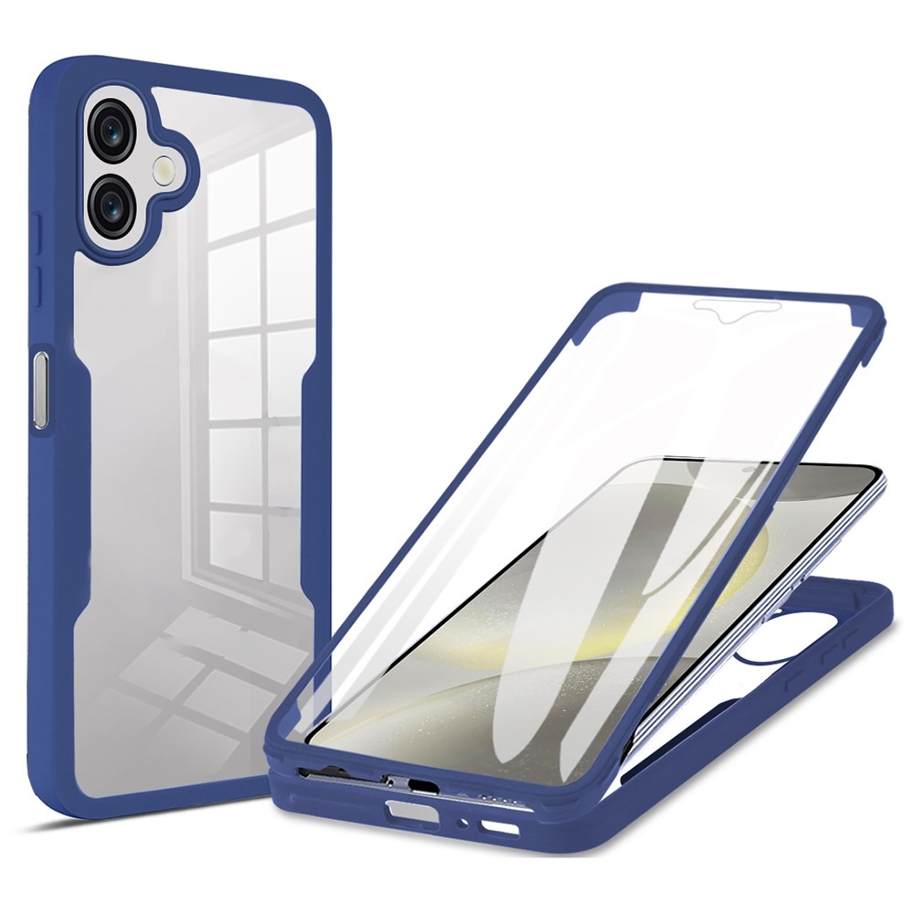 Acryl gélový obal s rámčekom pre ochranou displeja na Samsung Galaxy A06 4G - modrý