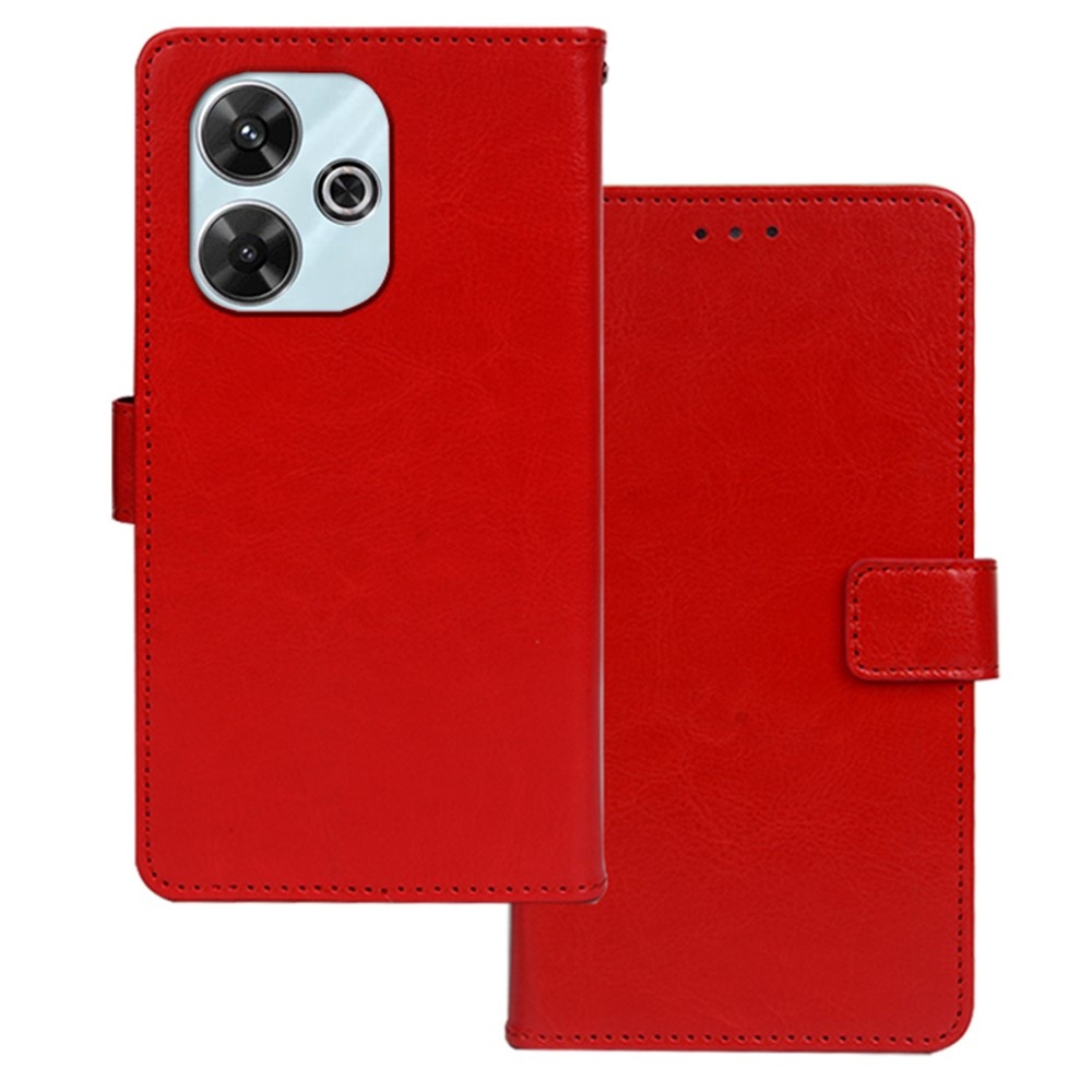IDEWEI knižkové púzdro na Xiaomi Redmi 13 4G/Poco M6 4G - červené