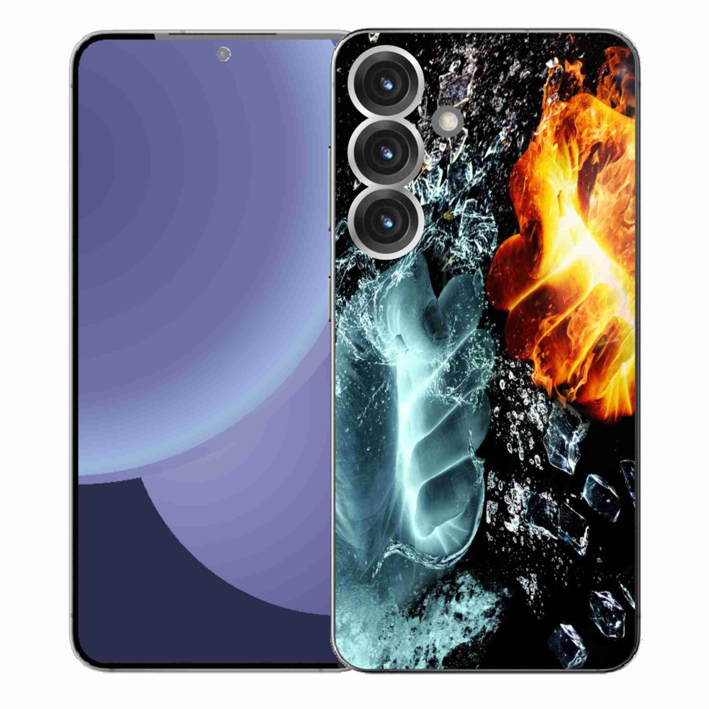Gélový kryt mmCase na Samsung Galaxy S25+ - voda a oheň