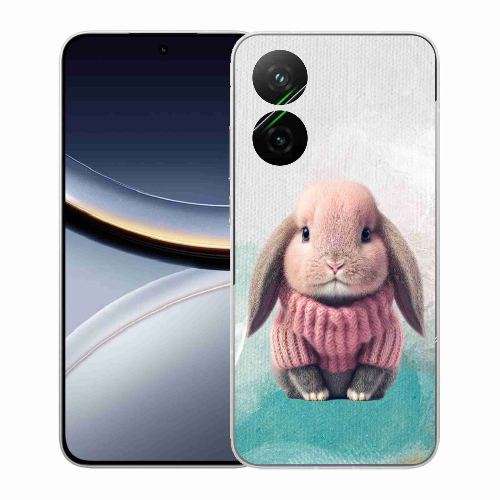 Gélový kryt mmCase na Xiaomi Poco F7 5G - zajačik vo svetri