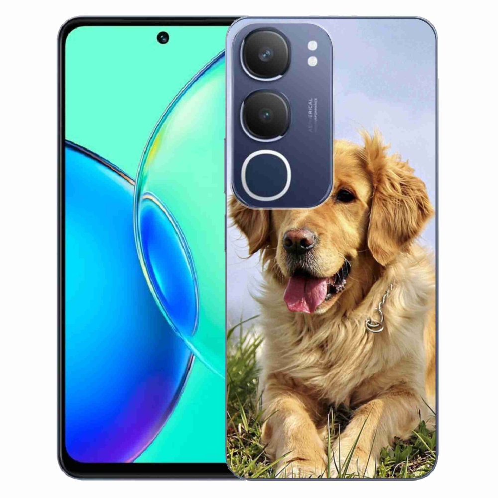 Gélový kryt mmCase na Vivo Y19s - zlatý retriever