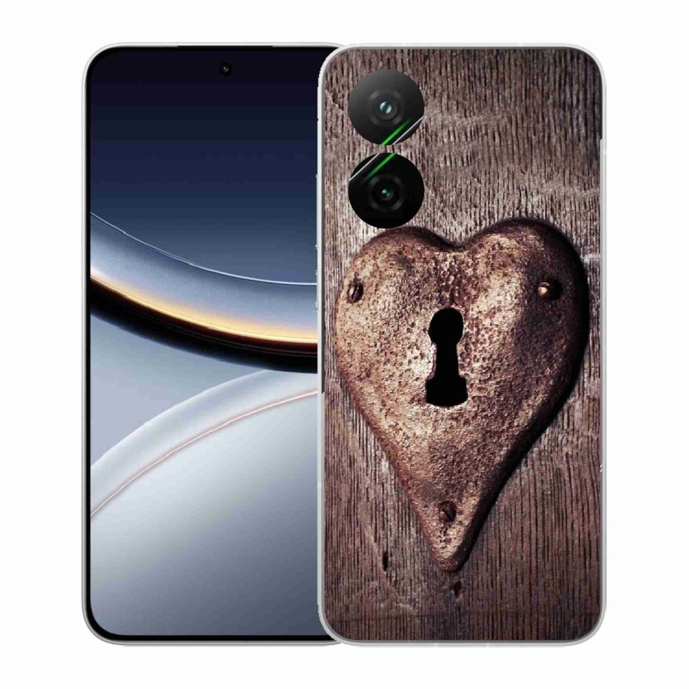 Gélový kryt mmCase na Xiaomi Poco F7 5G - zámok v tvare srdca