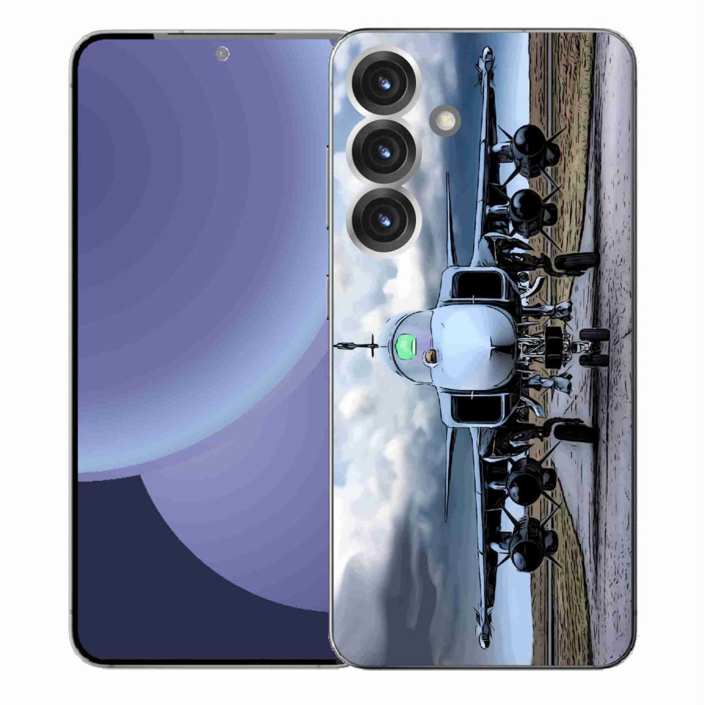 Gélový kryt mmCase na Samsung Galaxy S25+ - vojenské lietadlo