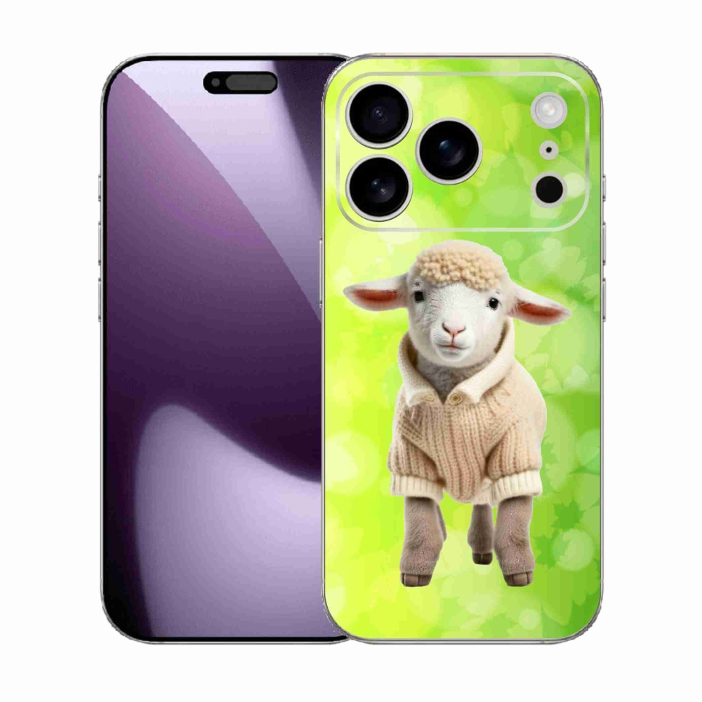 Gélový kryt mmCase na iPhone 17 Pro - jahňa vo svetri