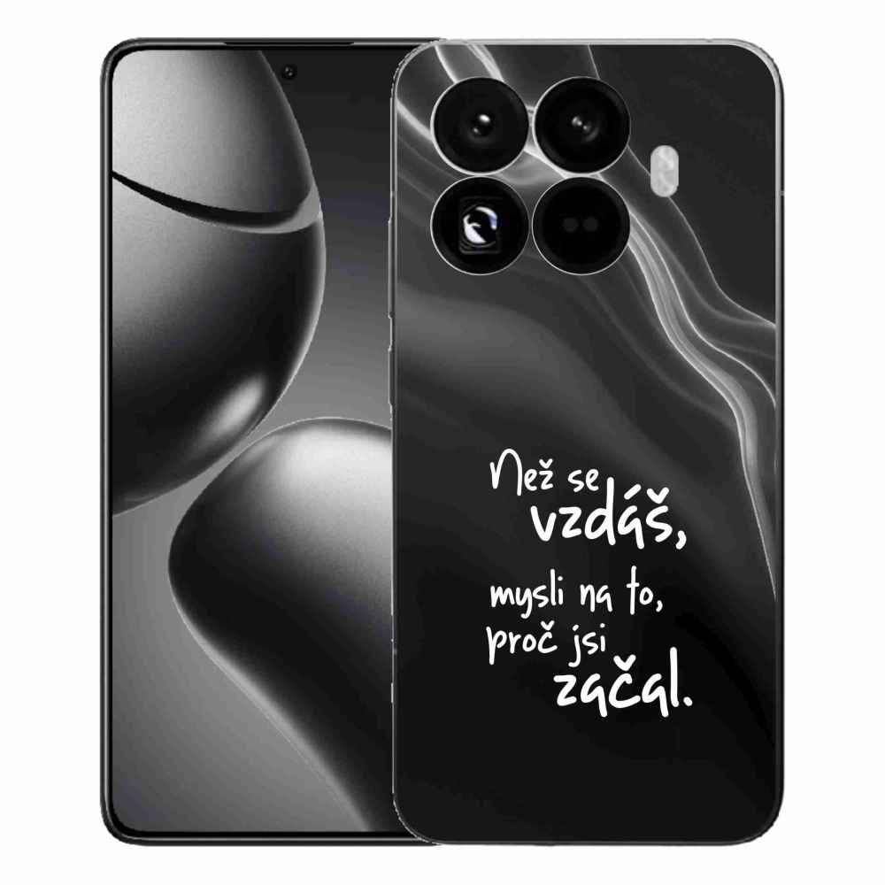 Gélový kryt mmCase na Xiaomi 15T Pro - citát 2 čierne pozadie