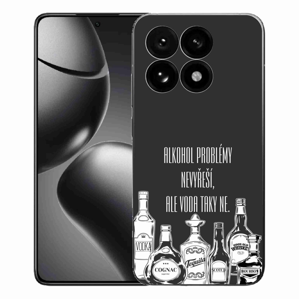 Gélový kryt mmCase na Xiaomi 15T - vtipný text čierne pozadie