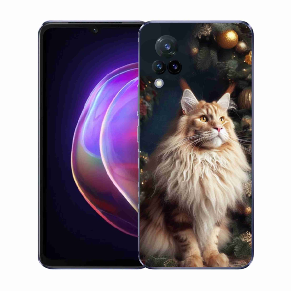 Gélový kryt mmCase na Vivo V21 4G/5G - mačka pri stromčeku