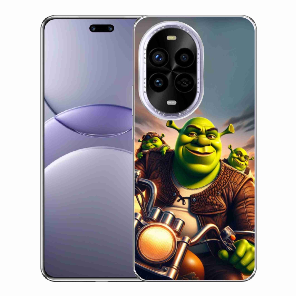 Gélový kryt mmCase na Huawei Nova 13 Pro 5G - shrek na motorke