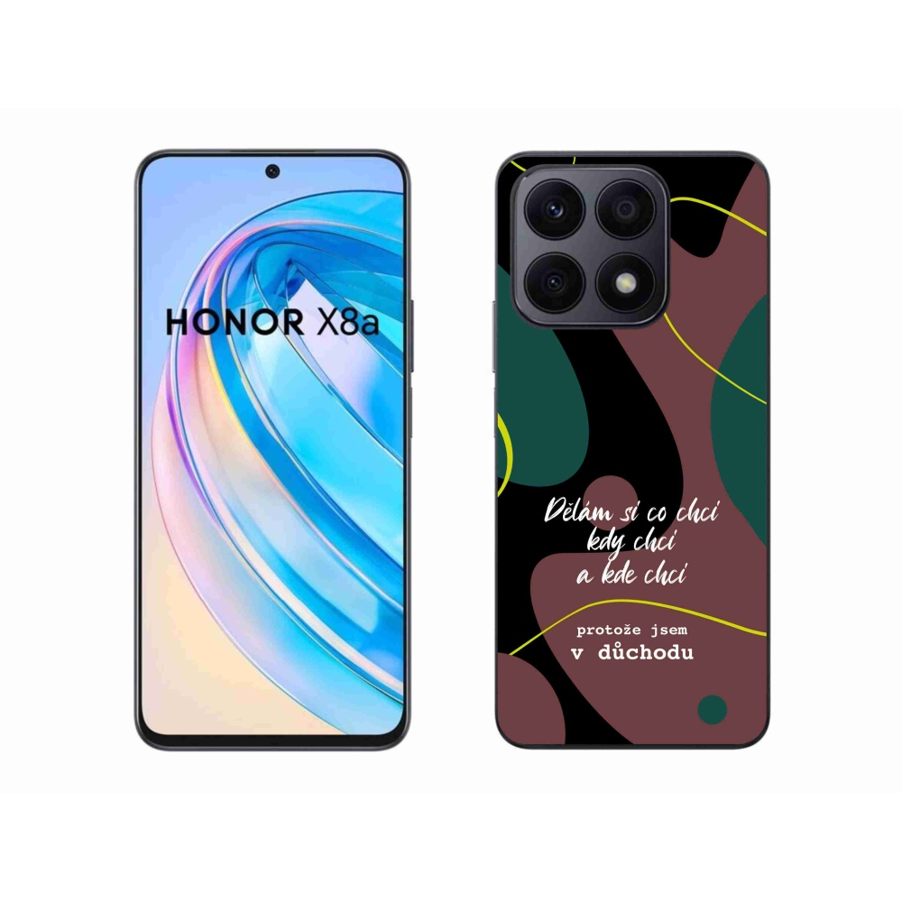 Gélový kryt mmCase na Honor X8a - vtipný text 10 čierne pozadie