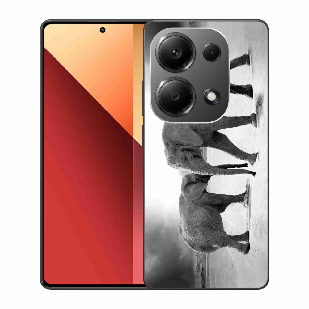 Gélový kryt mmCase na Xiaomi Redmi Note 13 Pro 4G/Poco M6 Pro - čiernobieli slony