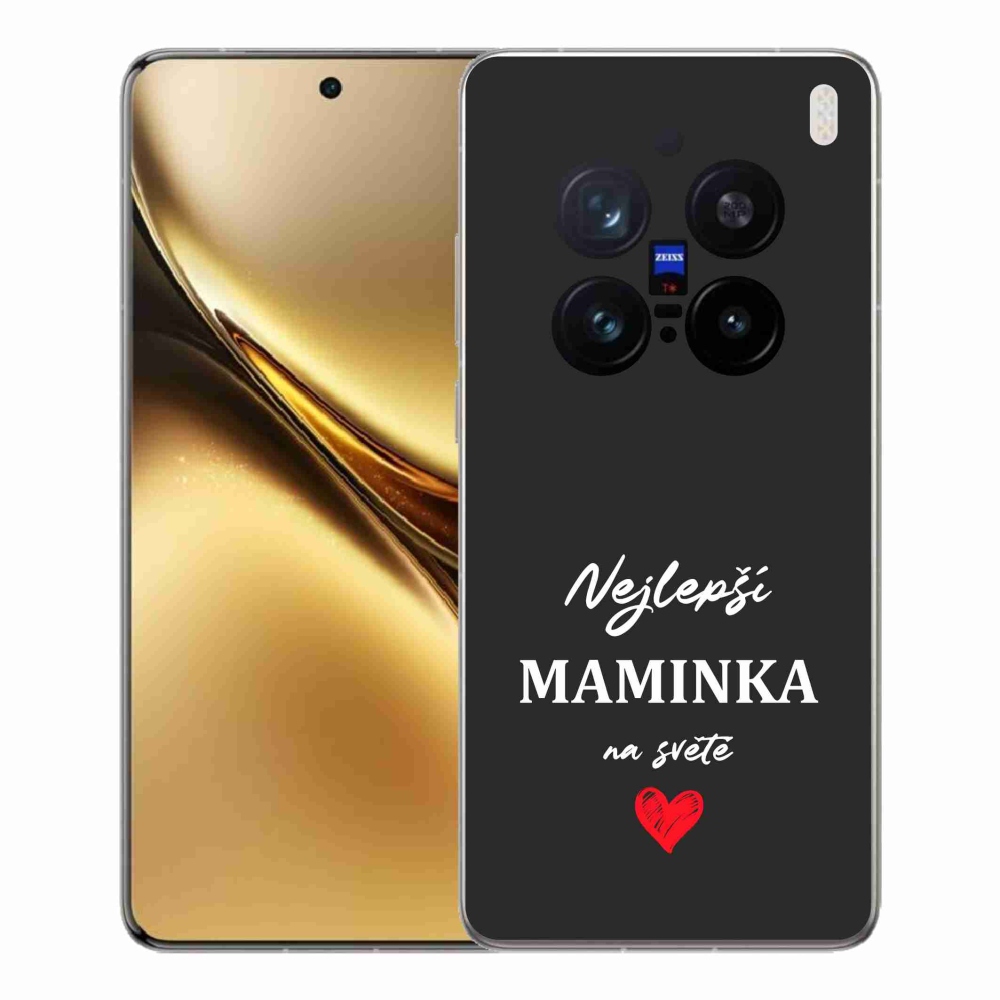 Gélový kryt mmCase na Vivo X200 Pro 5G - najlepšia mamička 1 čierne pozadie