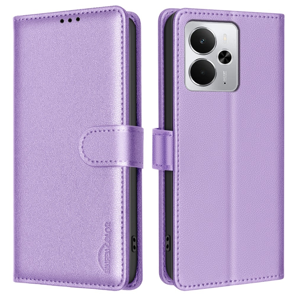 BINFEN knižkové puzdro na Realme 14 5G - fialové