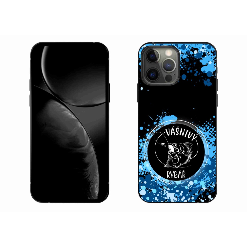 Gélový kryt mmCase na iPhone 13 Pro Max 6.7 - vášnivý rybár čierne pozadie