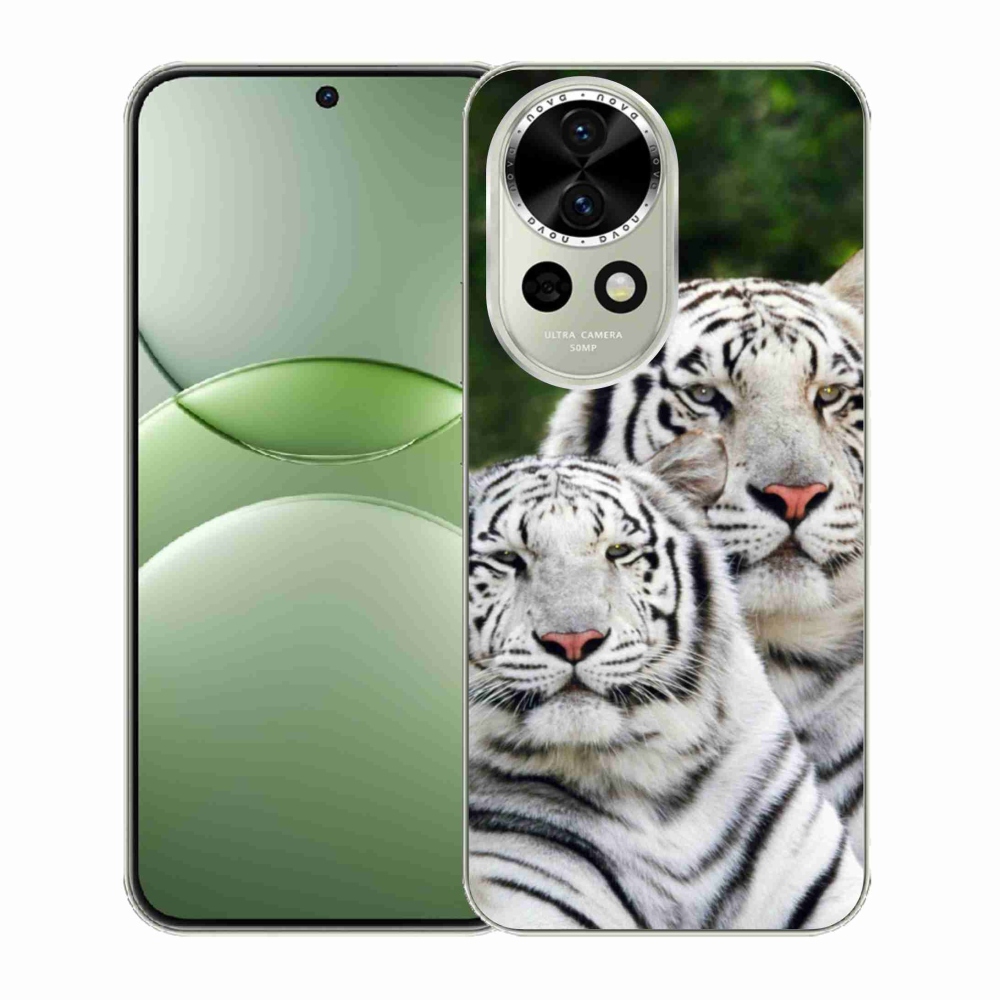 Gélový kryt mmCase na Huawei Nova 13 5G - bieli tigre