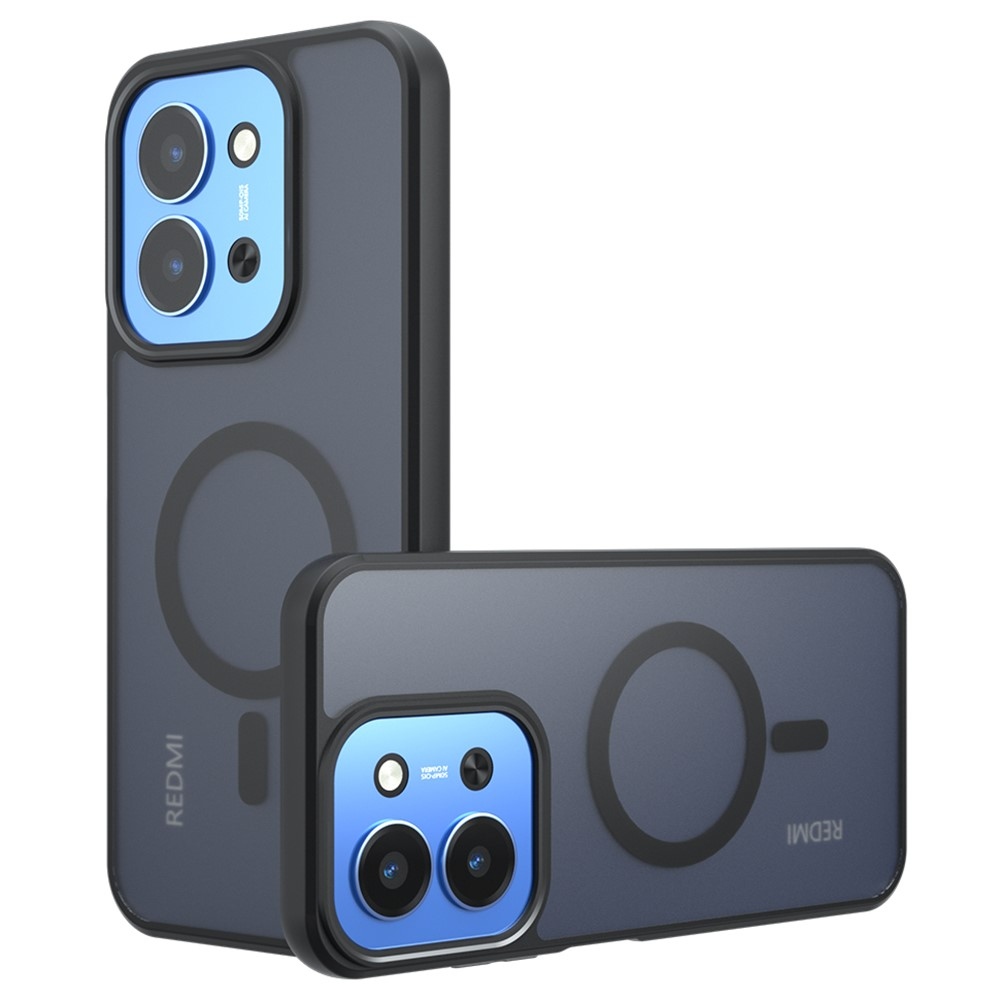 Case matný gélový obal s MagSafe na Xiaomi Redmi 15C 4G/5G (173mm) - čierny