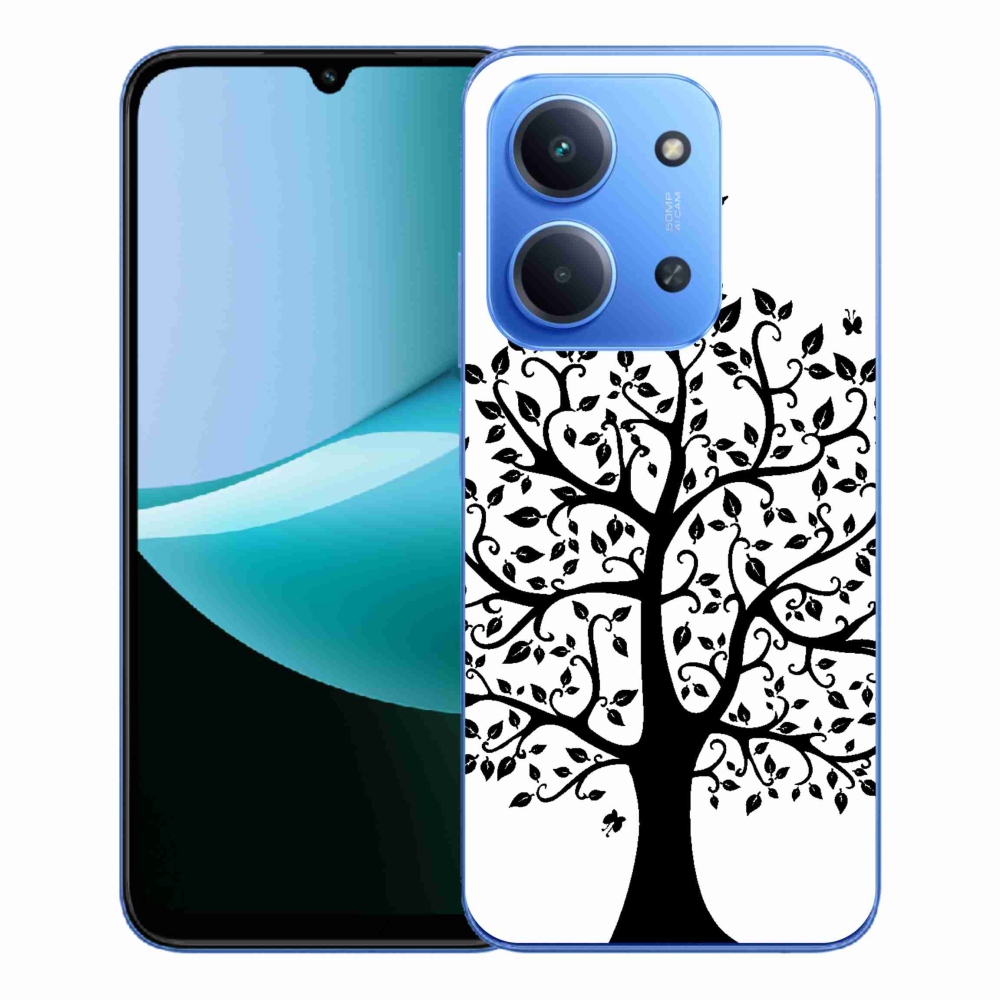 Gélový kryt mmCase na Xiaomi Redmi 15C 4G/5G (173mm) - čiernobiely strom