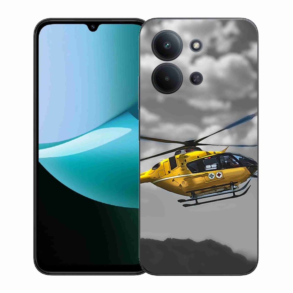 Gélový kryt mmCase na Xiaomi Redmi 15C 4G (171mm)/Poco C85 4G (171mm) - žltá helikoptéra