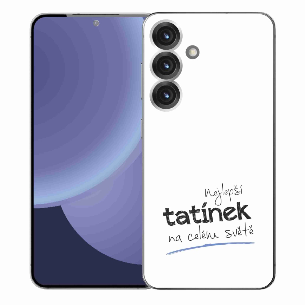 Gélový kryt mmCase na Samsung Galaxy S25+ - najlepší otecko 4 biele pozadie