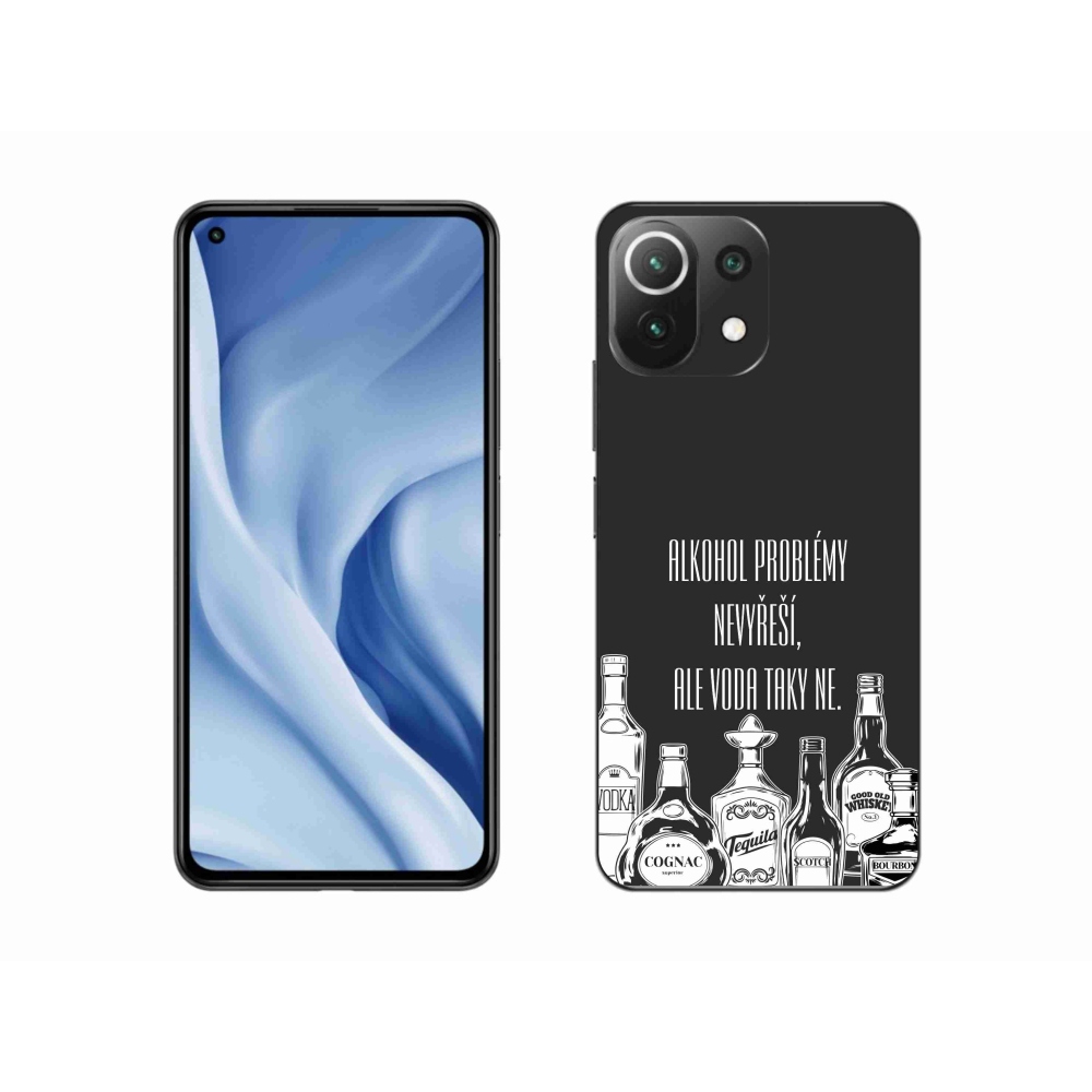 Gélový kryt mmCase na Xiaomi Mi 11 Lite 4G/5G - vtipný text čierne pozadie