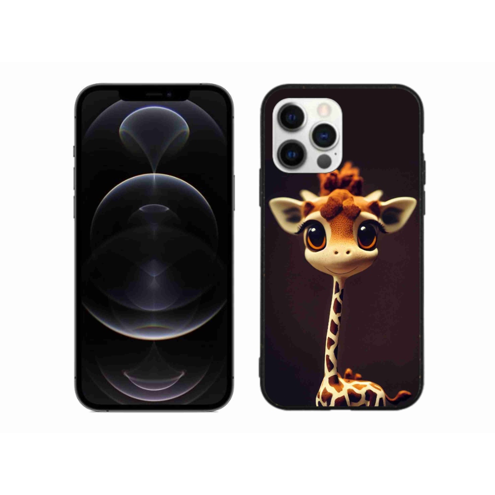 Gélový kryt mmCase na iPhone 12 Pro Max - malá žirafa