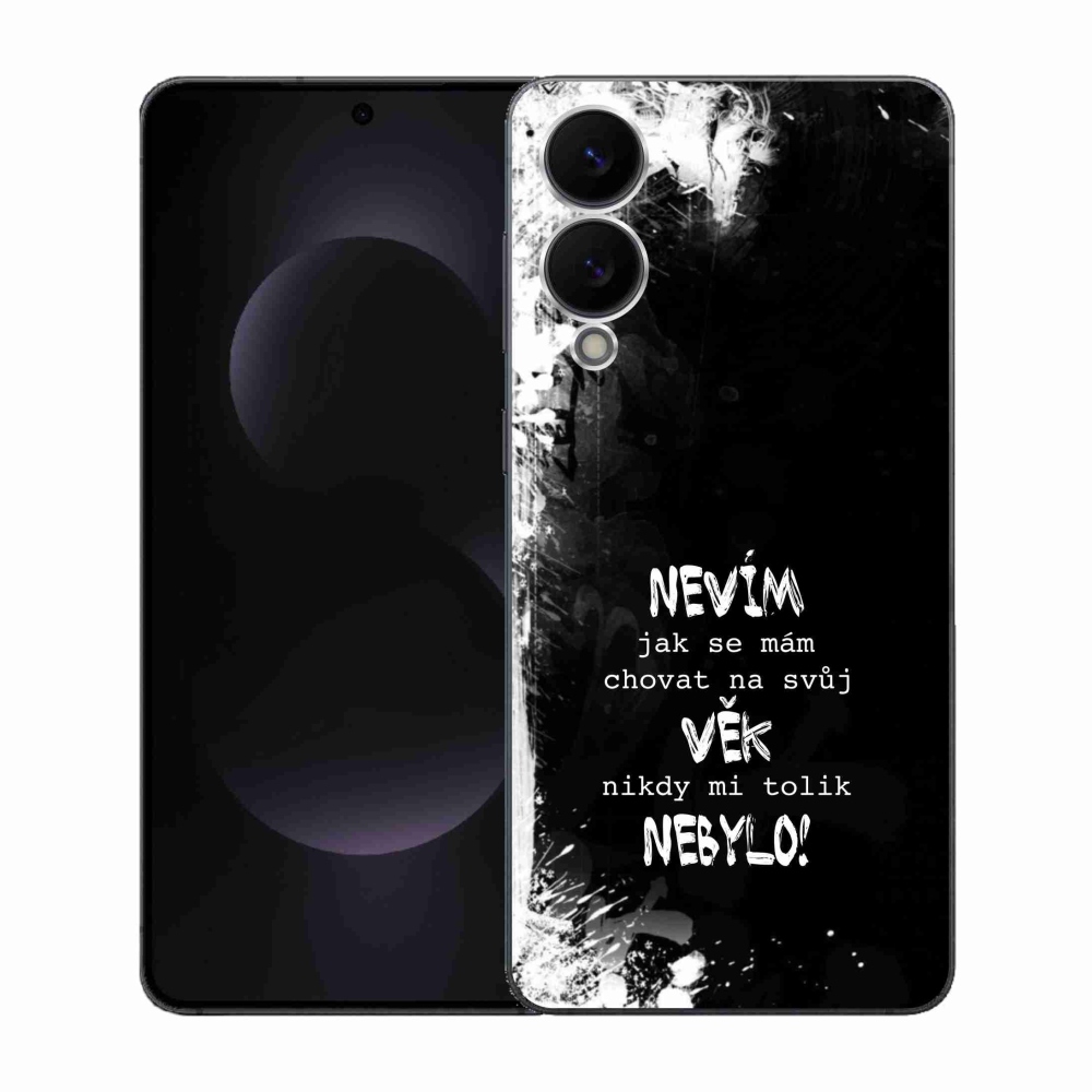 Gélový kryt mmCase na Samsung Galaxy S25 Edge - vtipný text 14 čierne pozadie