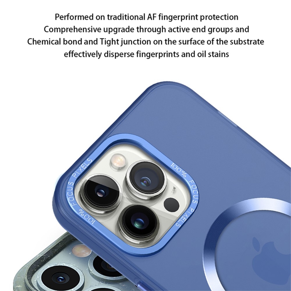 Rubber gélový obal s podporou MagSafe na iPhone 15 Pro - modrý
