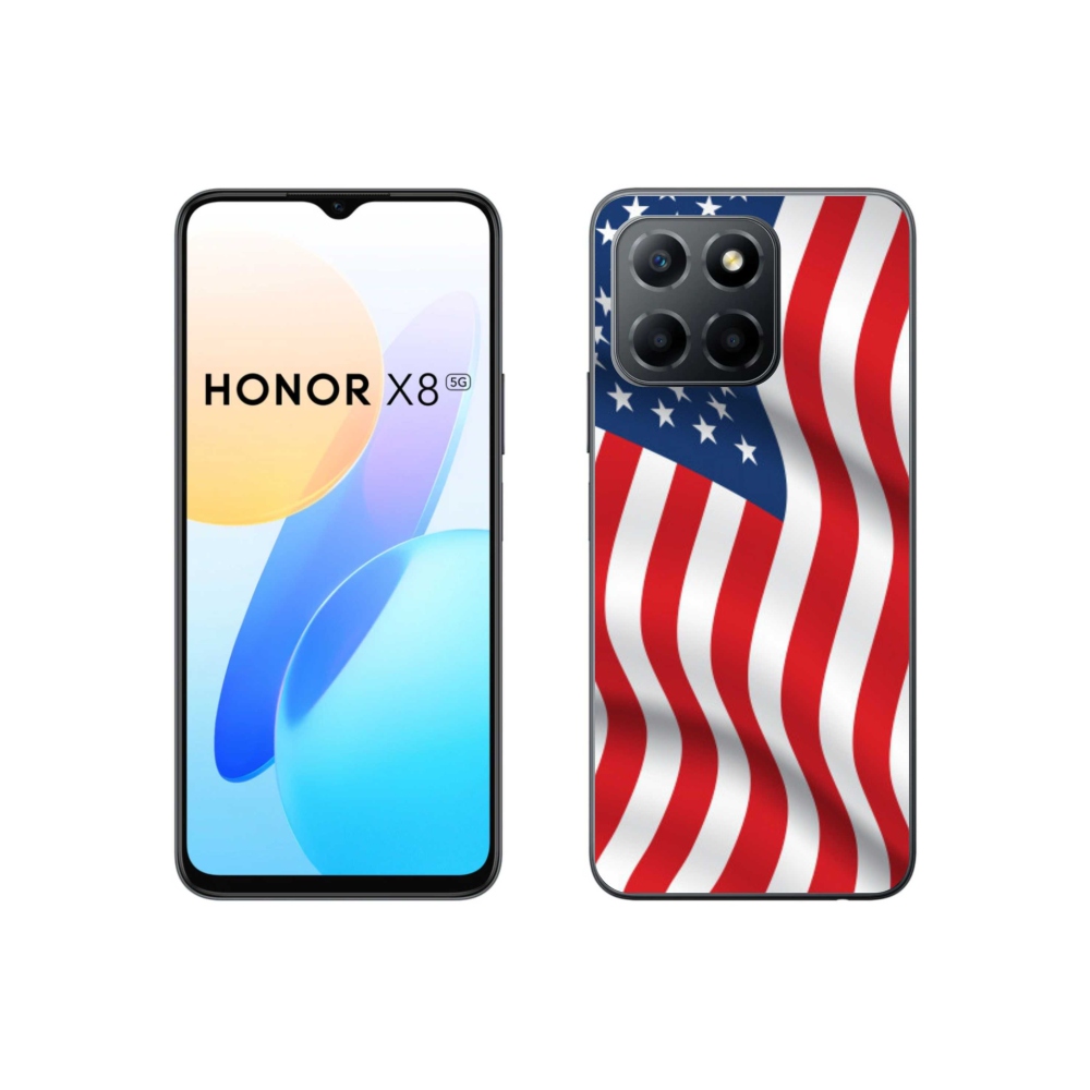 Gélový kryt mmCase na mobil Honor X8 5G/Honor 70 Lite 5G - USA vlajka
