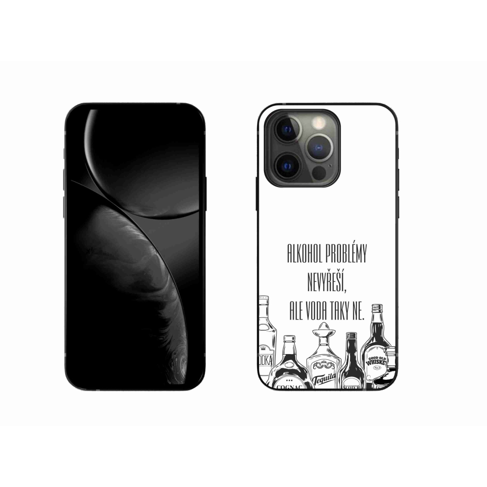 Gélový kryt mmCase na iPhone 13 Pro 6.1 - vtipný text biele pozadie