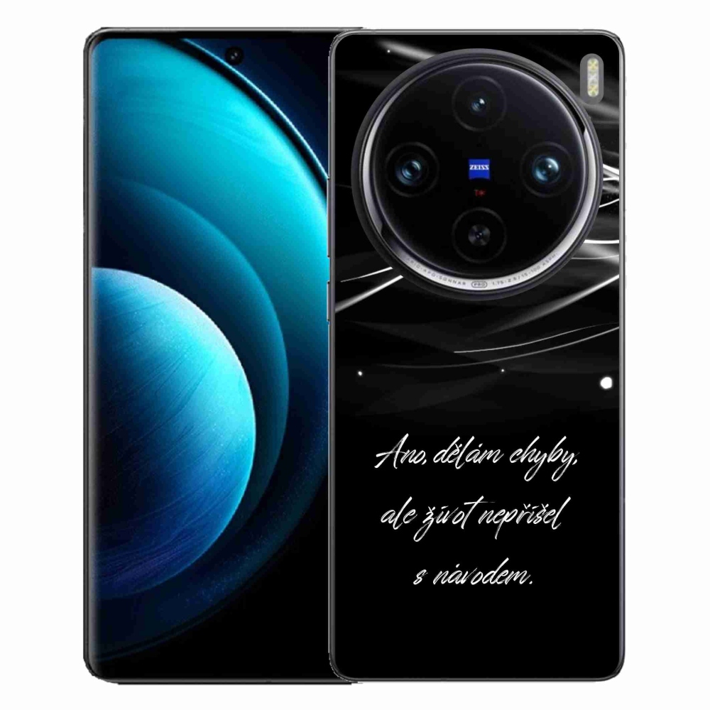Gélový kryt mmCase na Vivo X100 Pro 5G - citát čierne pozadie