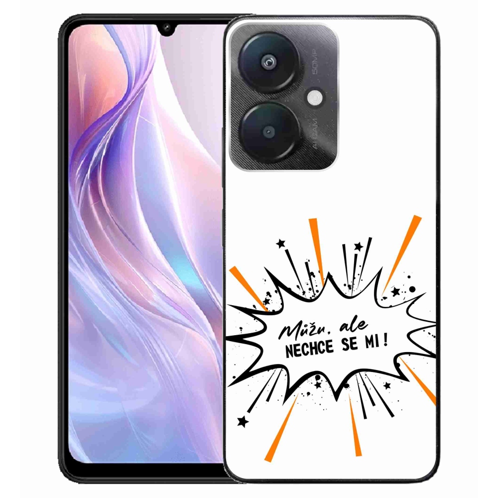 Gélový kryt mmCase na Xiaomi Redmi 13C 5G - vtipný text 11 biele pozadie