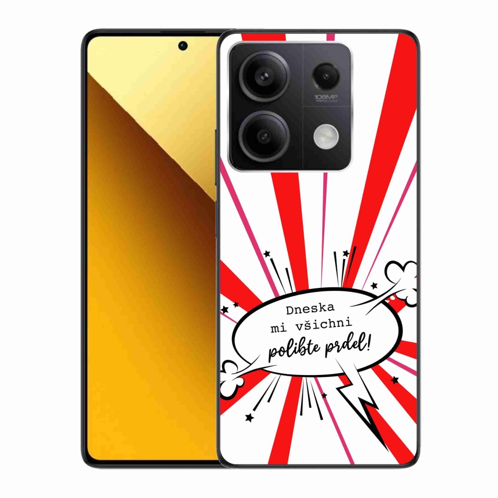 Gélový kryt mmCase na Xiaomi Redmi Note 13 5G - vtipný text 15 biele pozadie