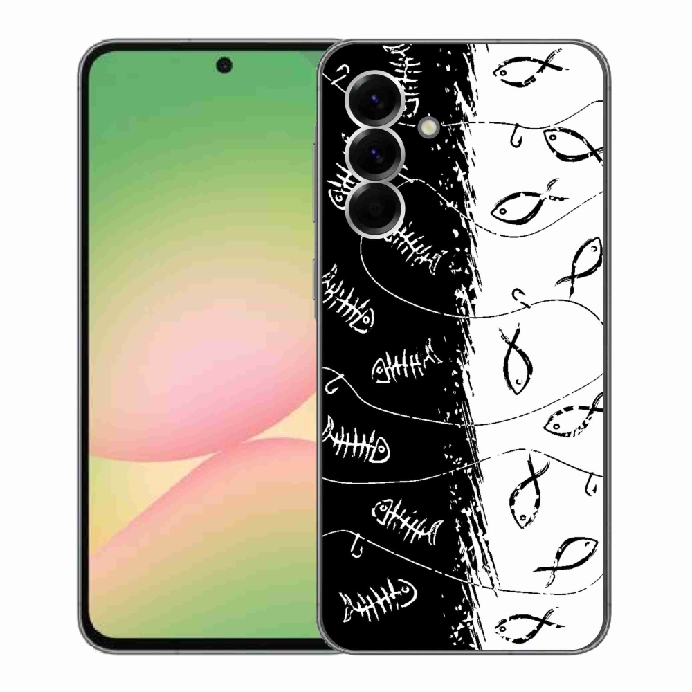 Gélový kryt mmCase na Samsung Galaxy A56 5G - kostry a rybky