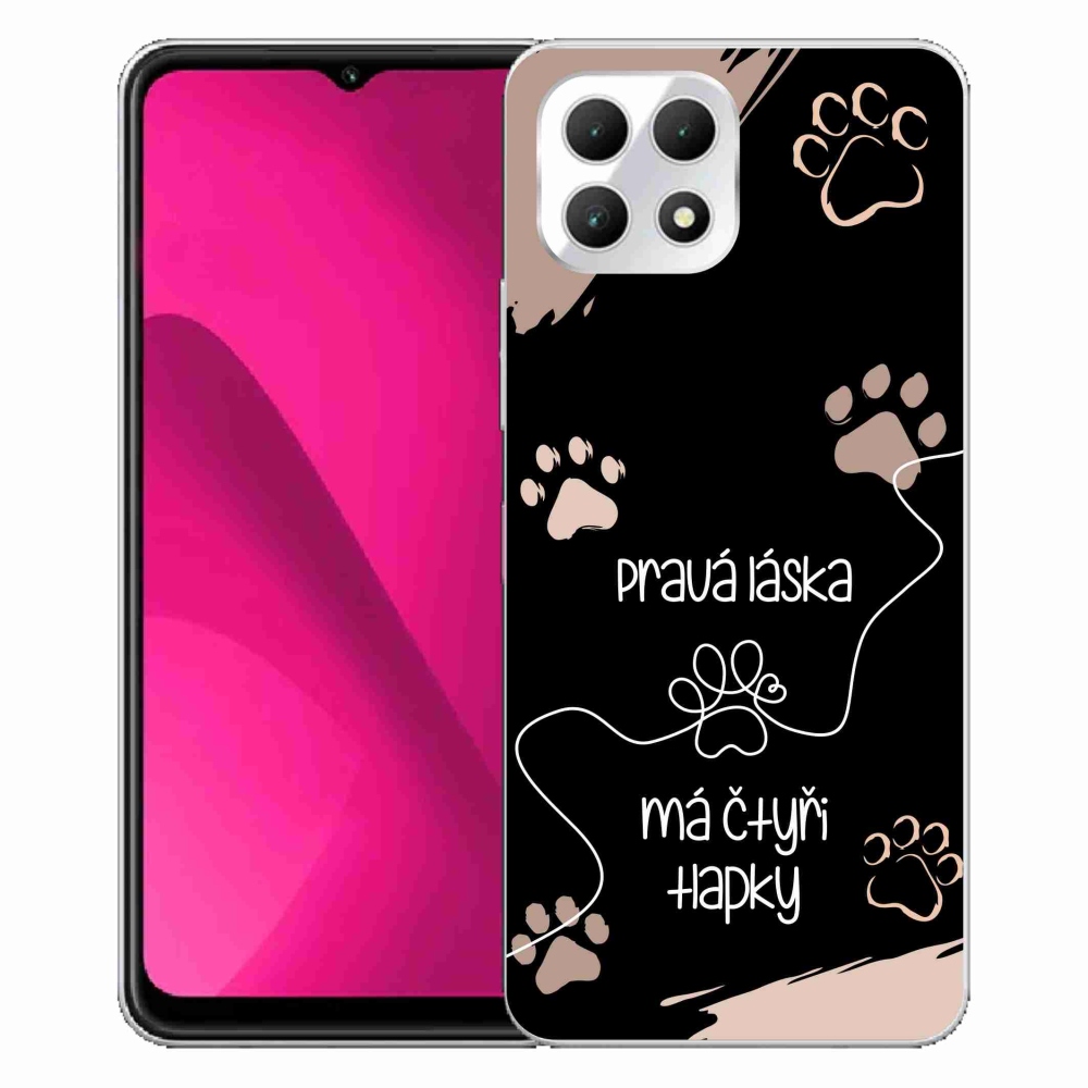 Gélový kryt mmCase na T-Mobile T Phone 2 - psí motív 1 čierne pozadie