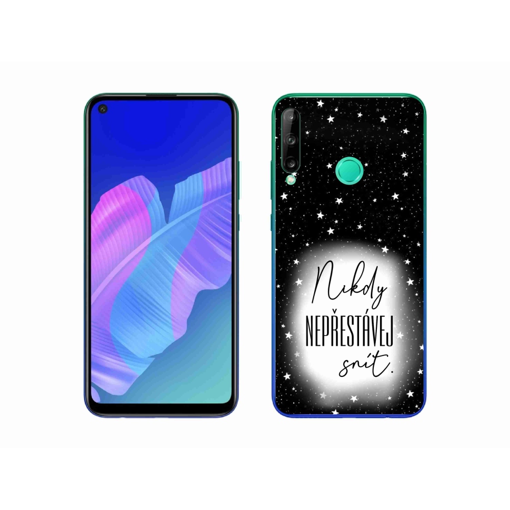 Gélový kryt mmCase na Huawei P40 Lite E - citát 1 bieločierne pozadie