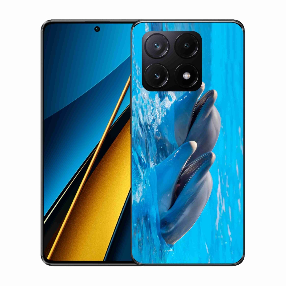 Gélový kryt mmCase na Xiaomi Poco X6 Pro 5G - delfíny
