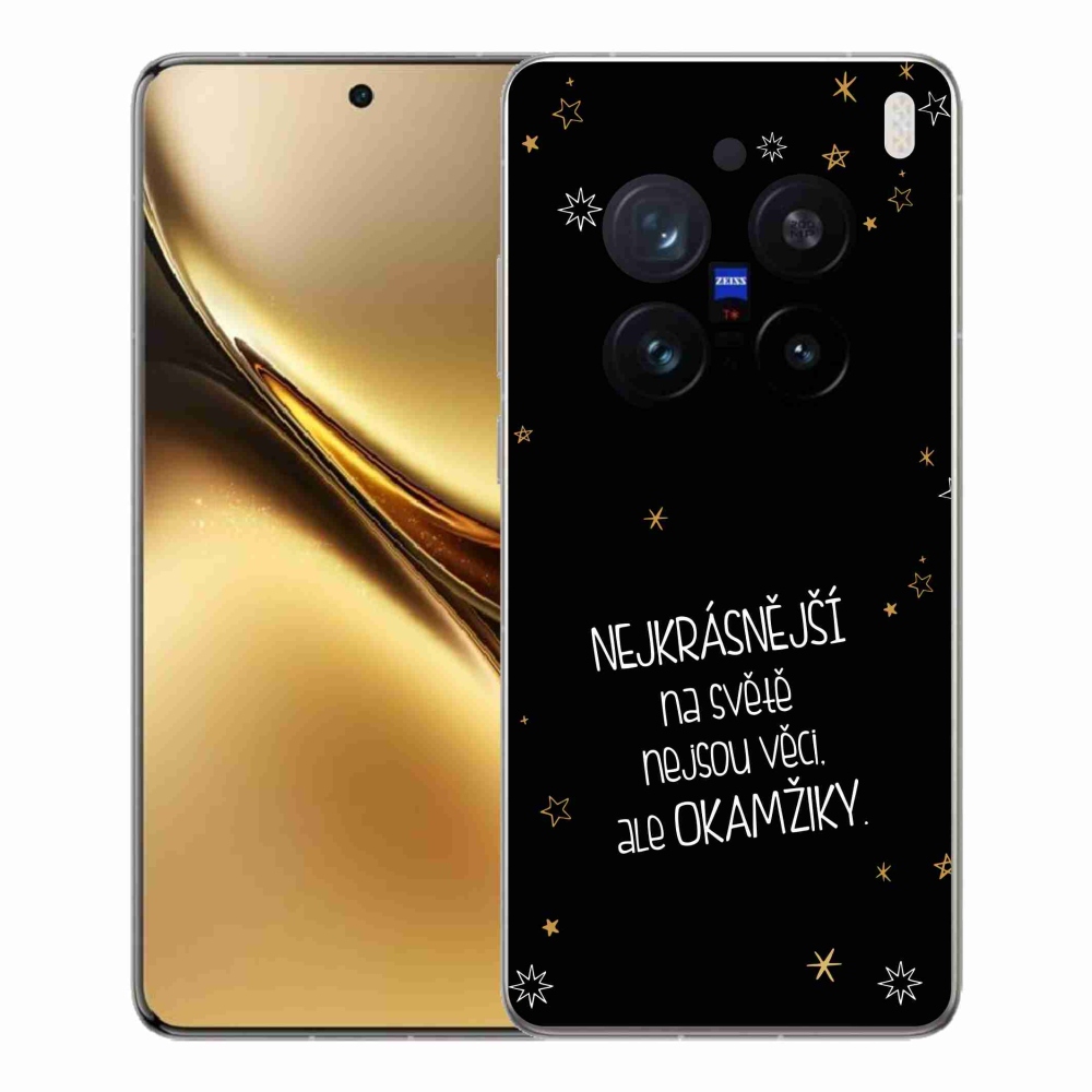 Gélový kryt mmCase na Vivo X200 Pro 5G - citát 4 čierne pozadie