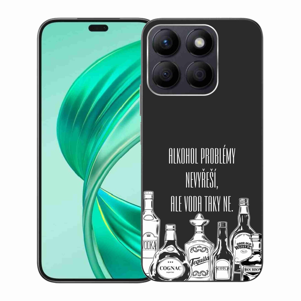 Gélový kryt mmCase na Honor X8b - vtipný text čierne pozadie