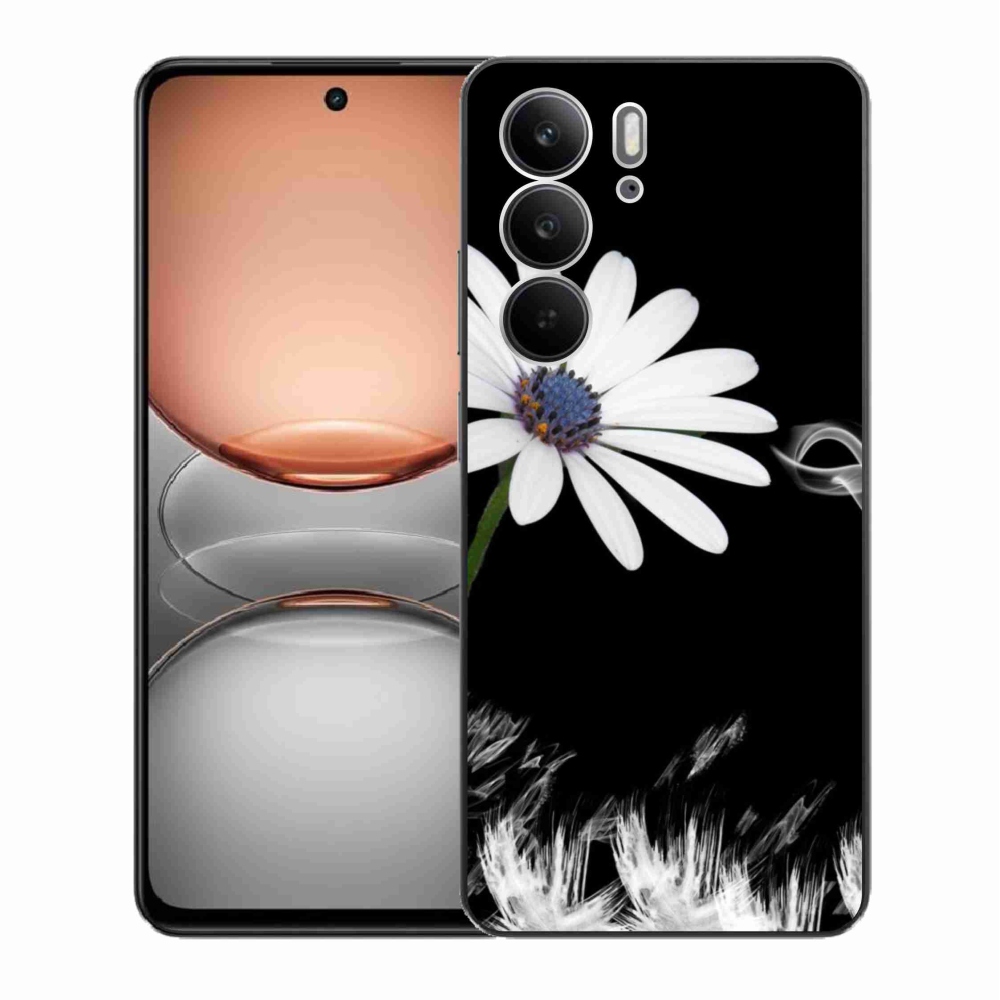 Gélový kryt mmCase na Realme C75 - biela kvetina