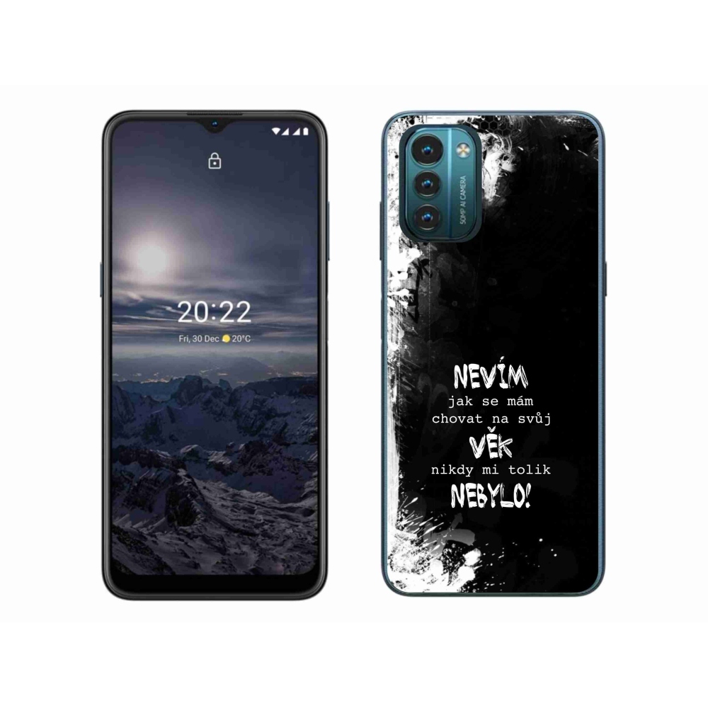 Gélový kryt mmCase na Nokia G11/G21 - vtipný text 14 čierne pozadie