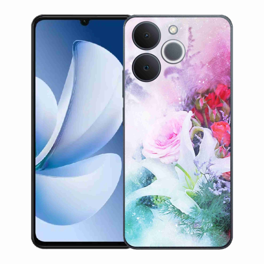 Gélový kryt mmCase na Realme Note 70T - kvety 4
