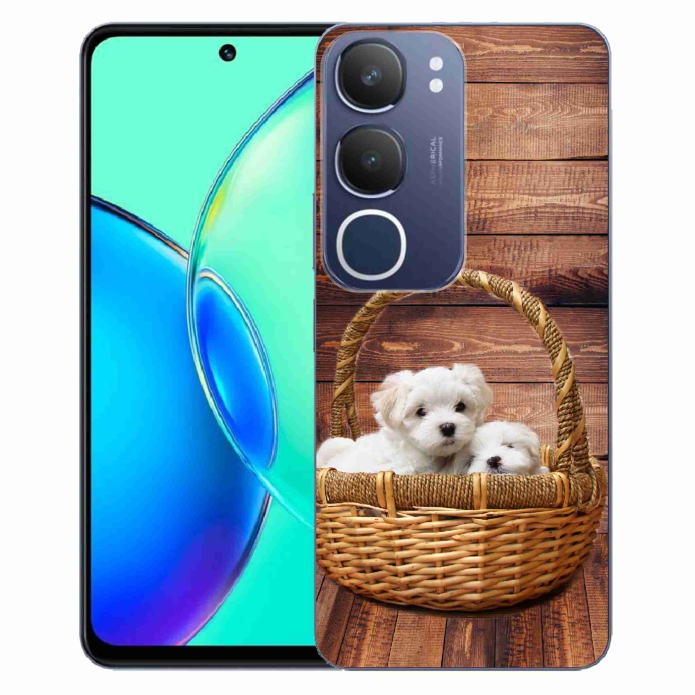 Gélový kryt mmCase na Vivo Y19s - šteniatka