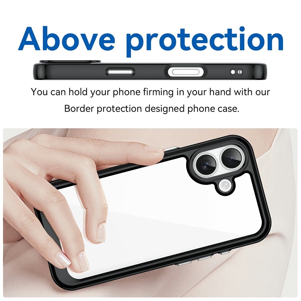 Gélový obal s pevným chrbtom na iPhone 17 - čierny