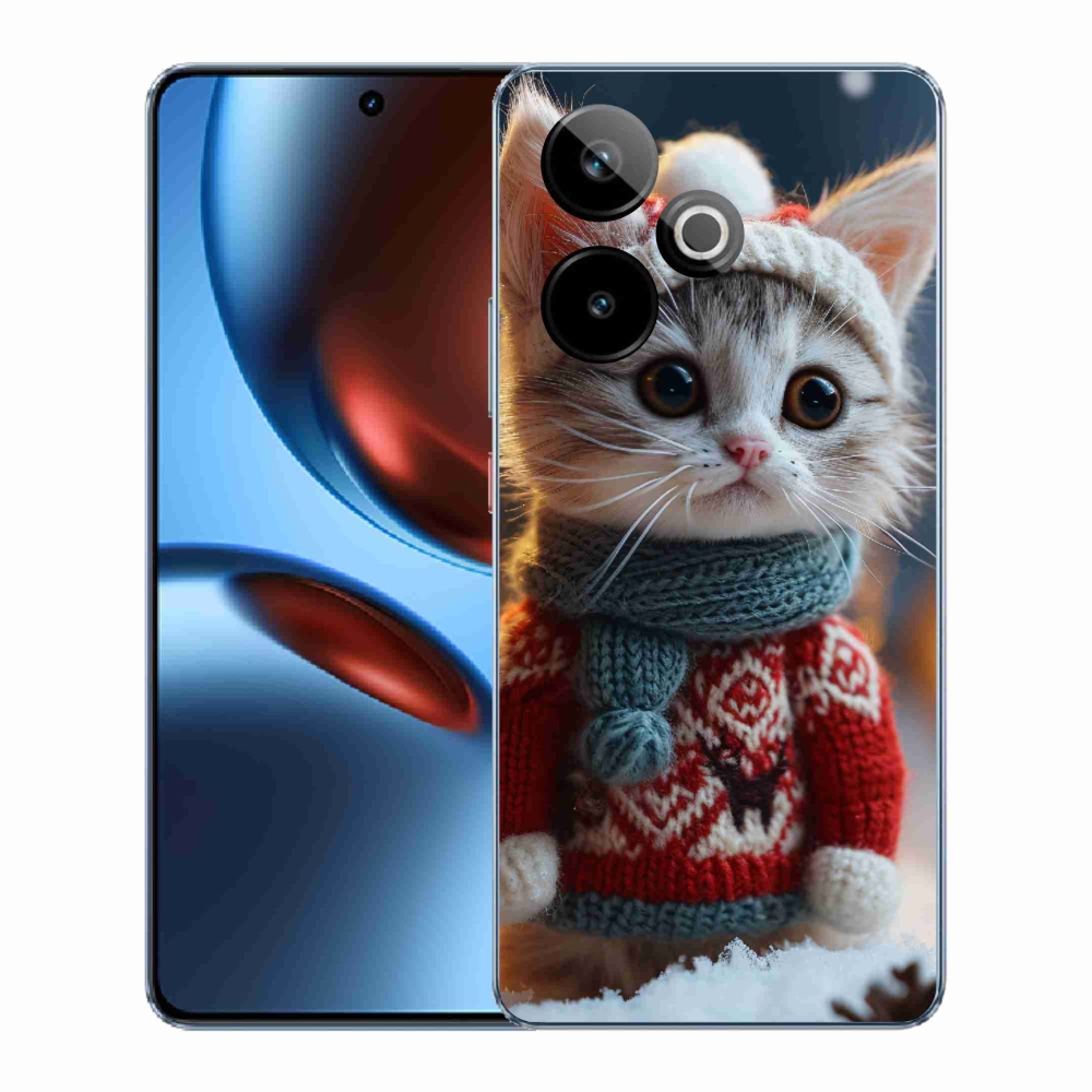 Gélový kryt mmCase na Realme GT 7 5G/GT 7T 5G - mačiatko vo svetri